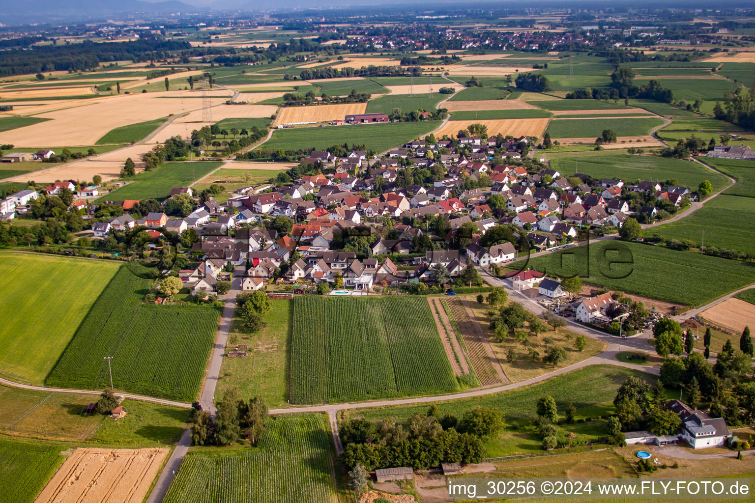 Vue aérienne de Du nord à le quartier Querbach in Kehl dans le département Bade-Wurtemberg, Allemagne