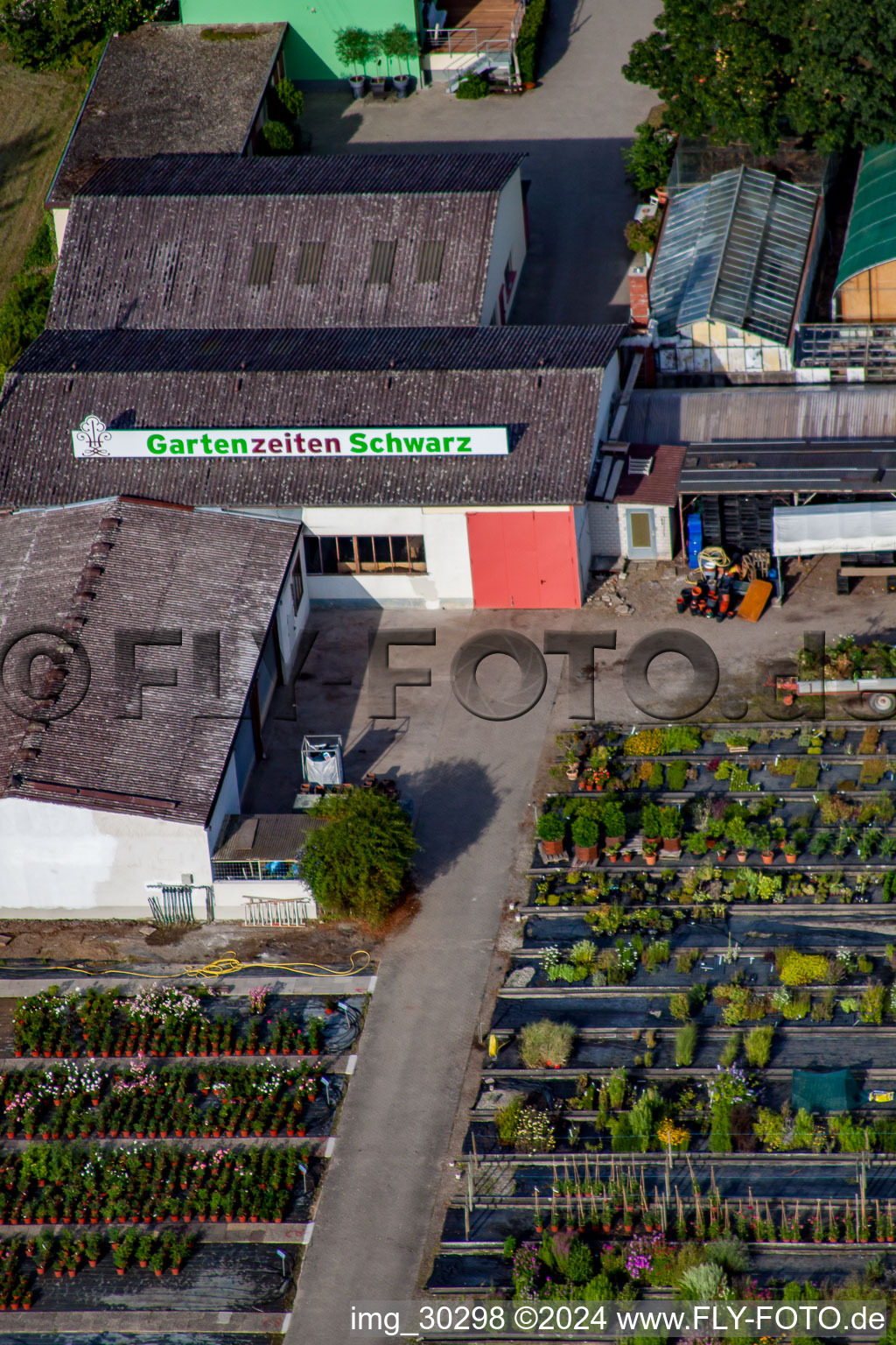 Temps de jardin noir à le quartier Bodersweier in Kehl dans le département Bade-Wurtemberg, Allemagne hors des airs