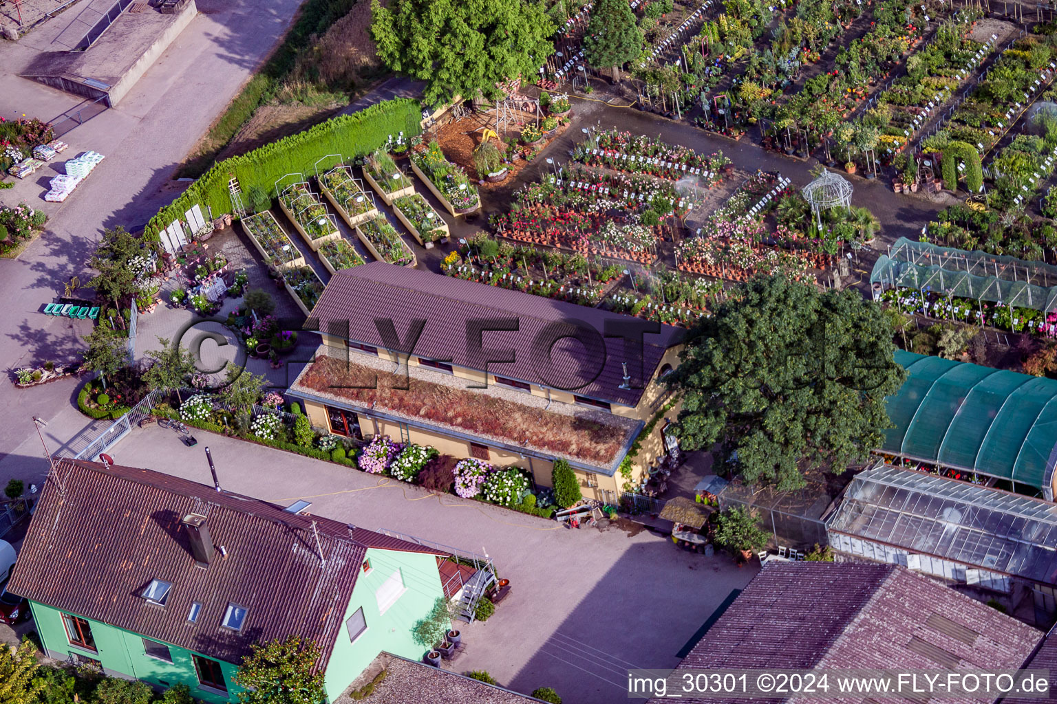 Vue d'oiseau de Temps de jardin noir à le quartier Bodersweier in Kehl dans le département Bade-Wurtemberg, Allemagne