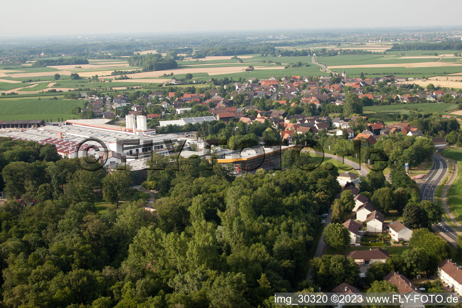 Vue aérienne de Maison Weber à le quartier Linx in Rheinau dans le département Bade-Wurtemberg, Allemagne