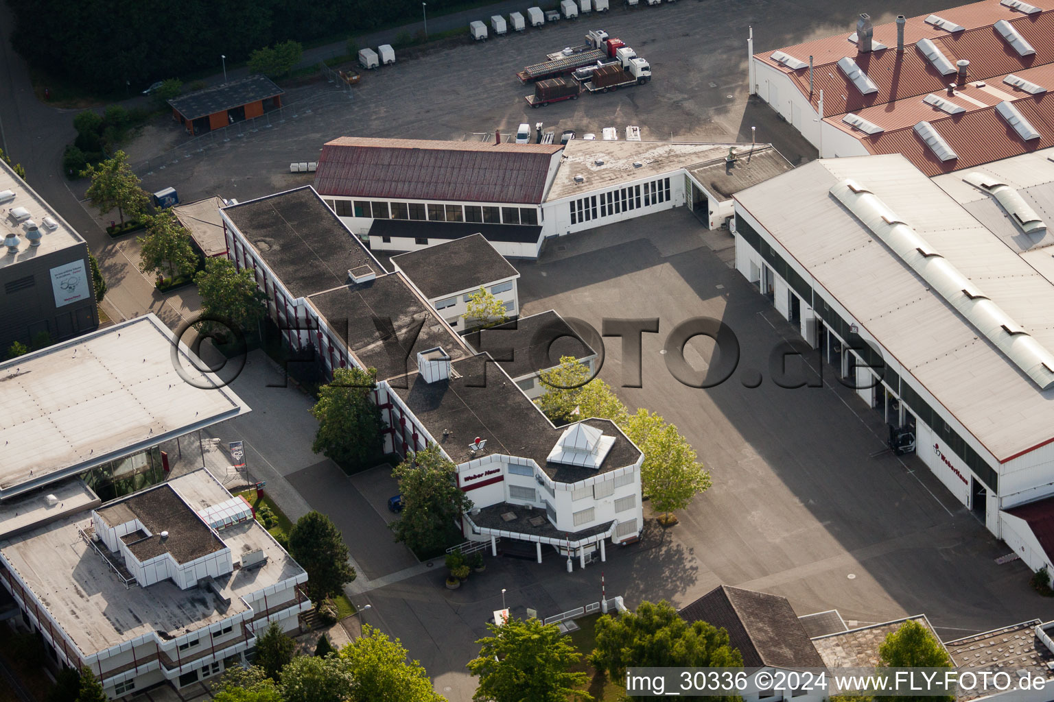 Vue d'oiseau de Maison Weber à le quartier Linx in Rheinau dans le département Bade-Wurtemberg, Allemagne