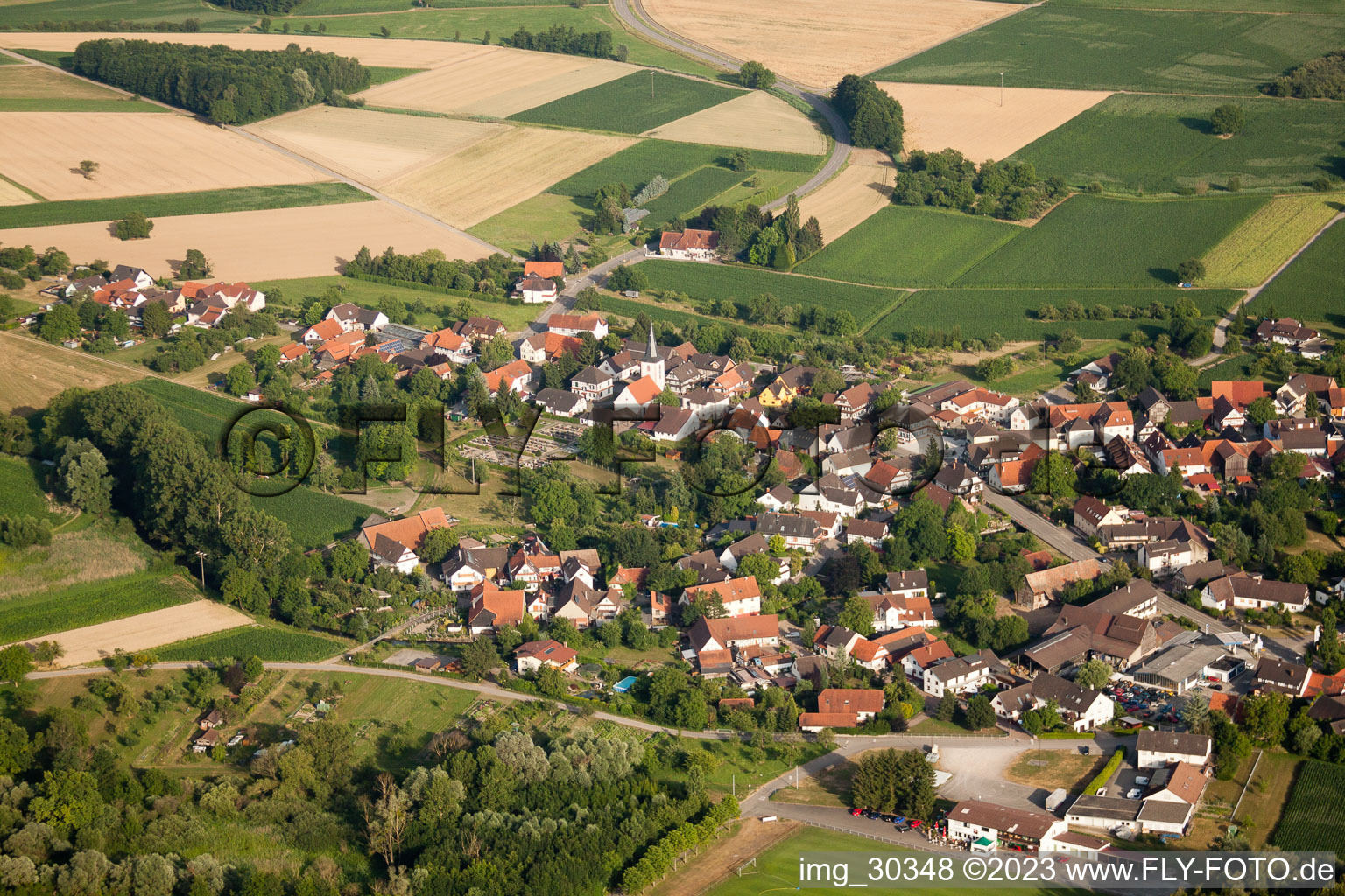 Quartier Diersheim in Rheinau dans le département Bade-Wurtemberg, Allemagne vue d'en haut