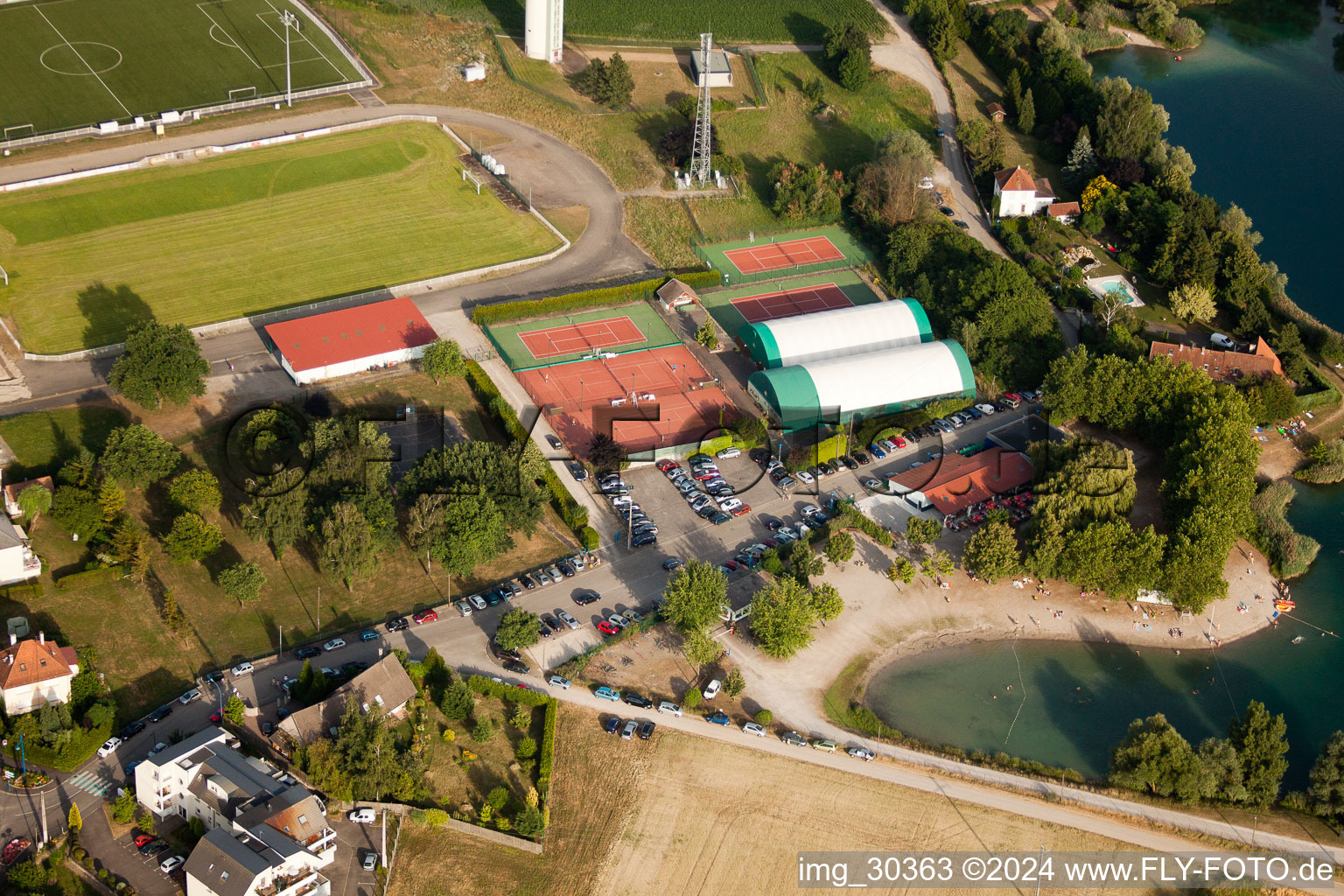 Gambsheim dans le département Bas Rhin, France vue du ciel