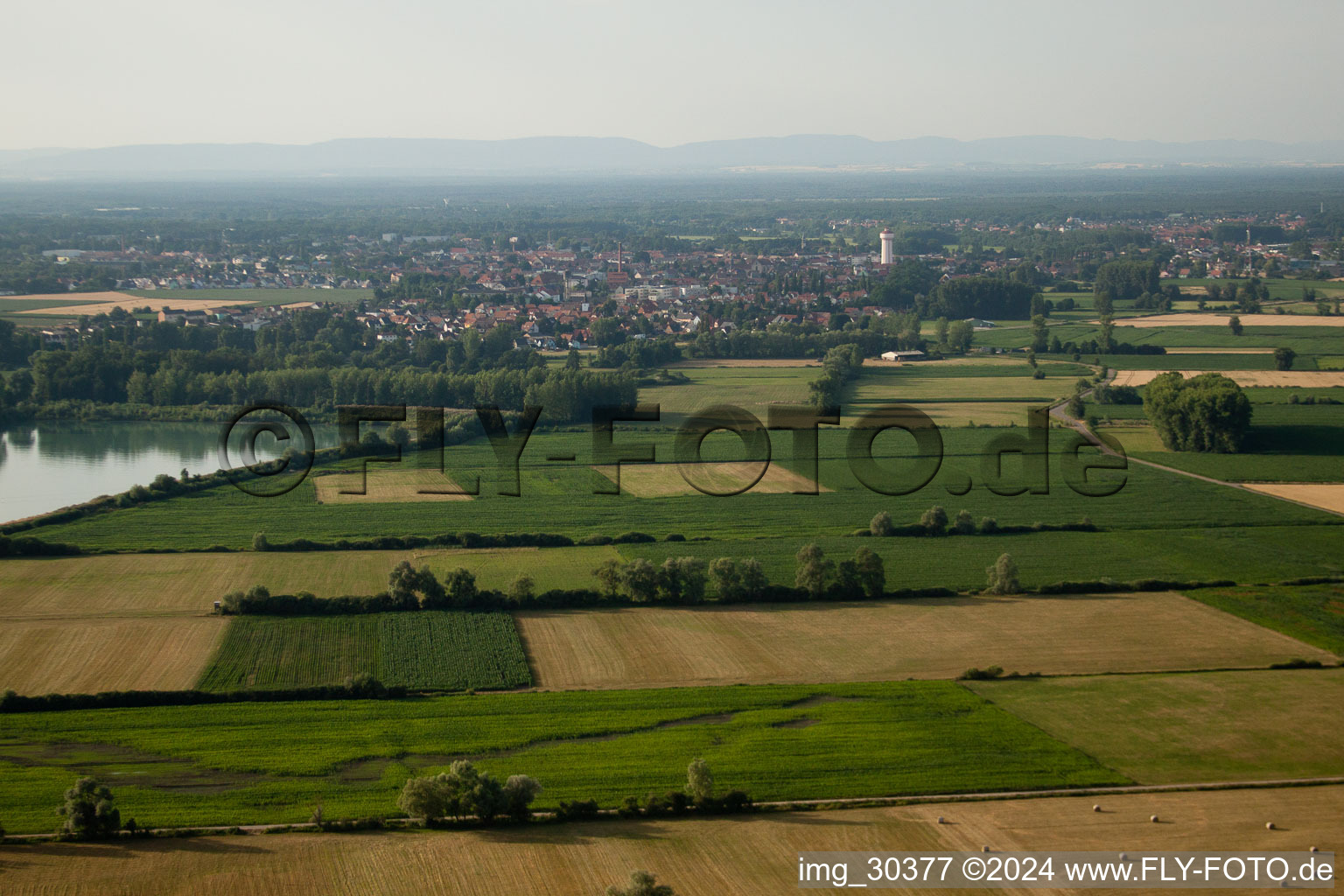 Bischwiller dans le département Bas Rhin, France hors des airs