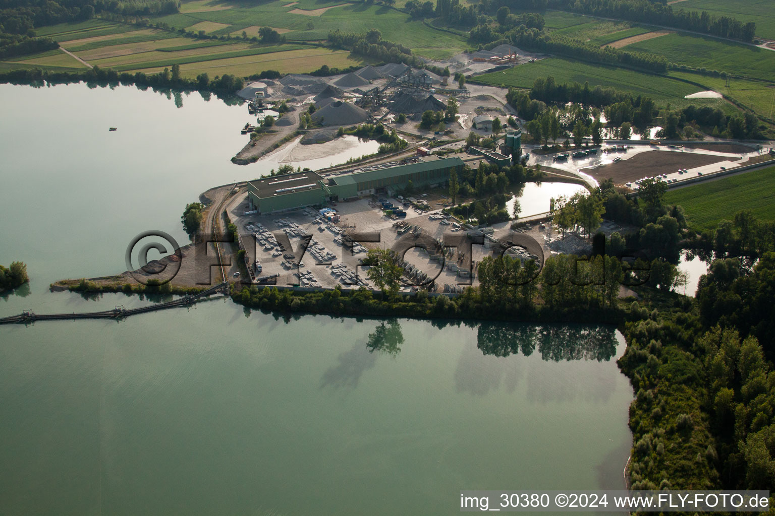 Vue d'oiseau de Bischwiller dans le département Bas Rhin, France