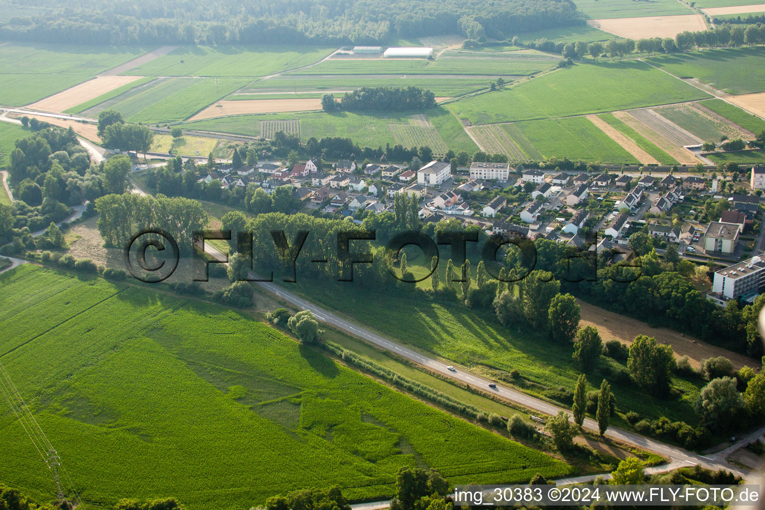 Enregistrement par drone de Bischwiller dans le département Bas Rhin, France