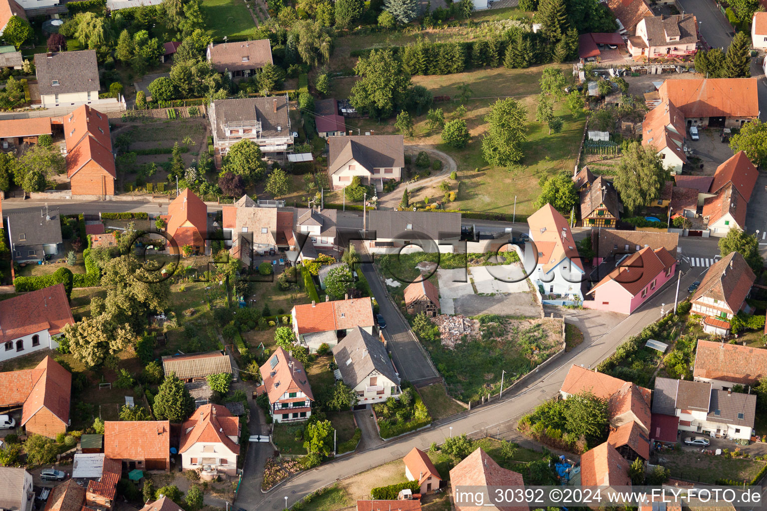 Bischwiller dans le département Bas Rhin, France hors des airs