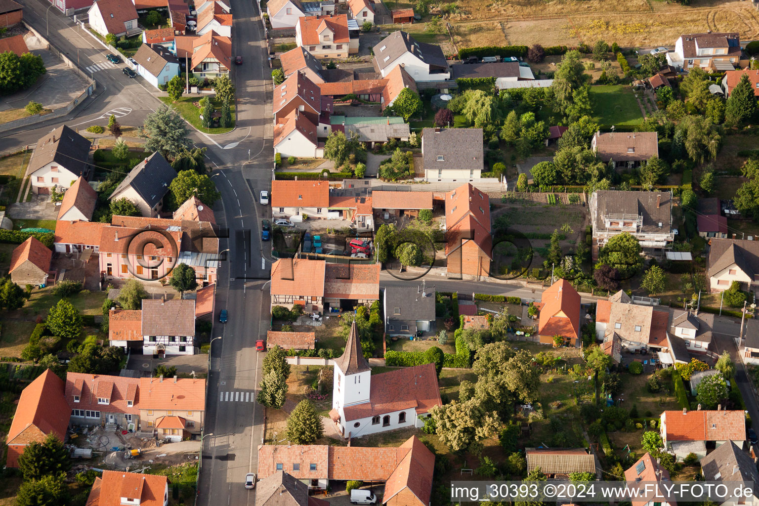 Bischwiller dans le département Bas Rhin, France vue d'en haut