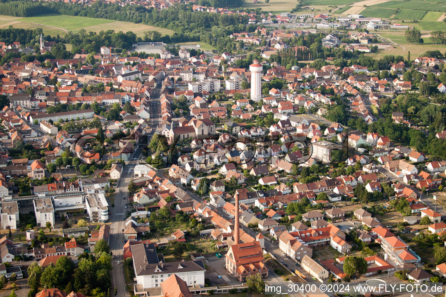 Bischwiller dans le département Bas Rhin, France d'un drone