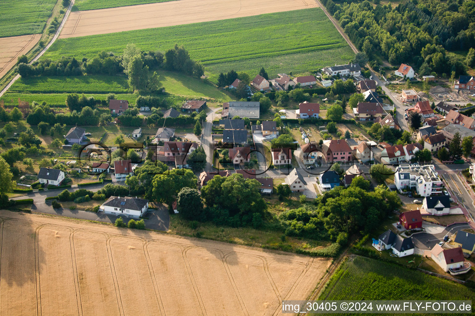 Bischwiller dans le département Bas Rhin, France d'en haut