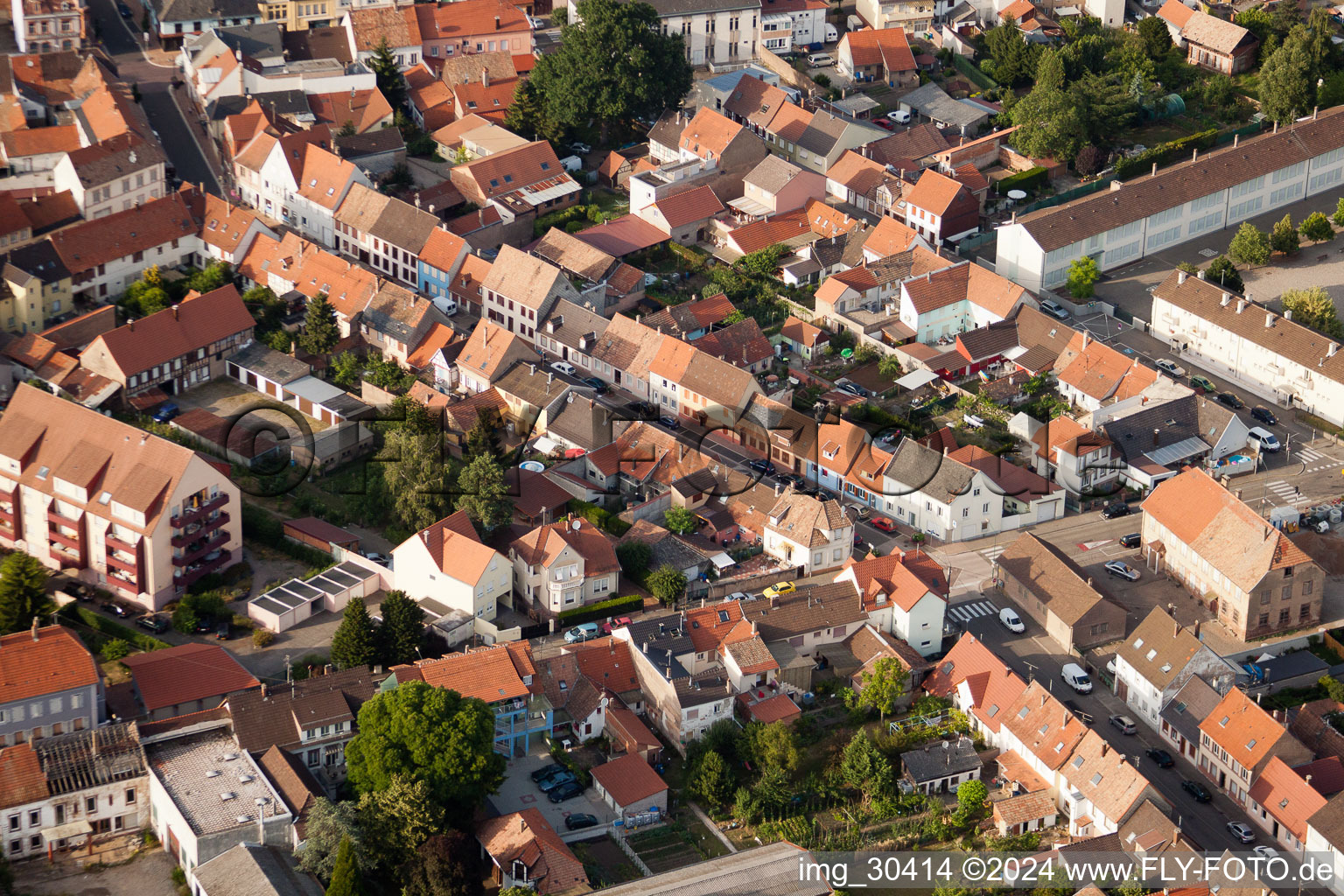 Bischwiller dans le département Bas Rhin, France d'un drone