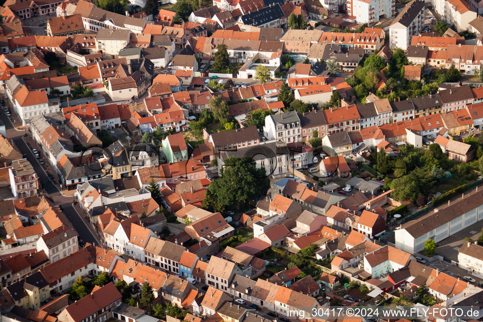 Photographie aérienne de Bischwiller dans le département Bas Rhin, France