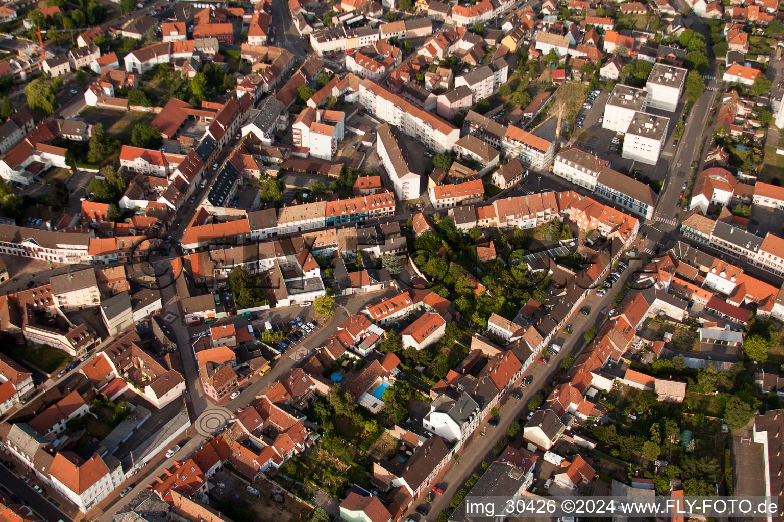 Enregistrement par drone de Bischwiller dans le département Bas Rhin, France