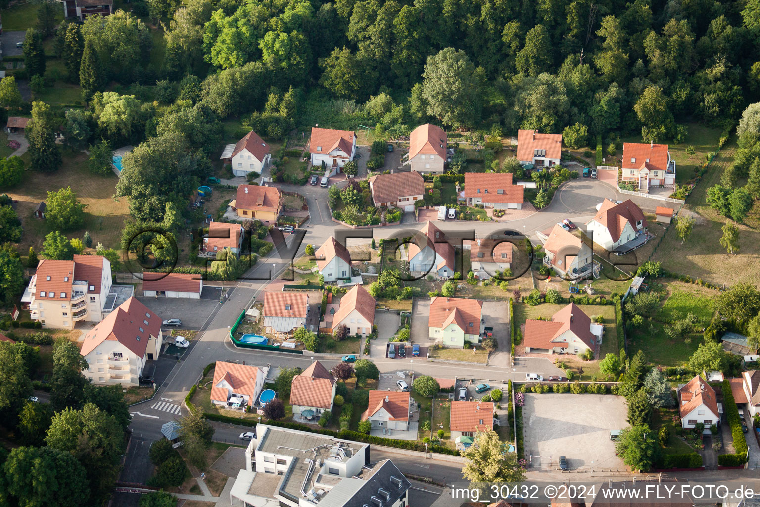 Photographie aérienne de Bischwiller dans le département Bas Rhin, France