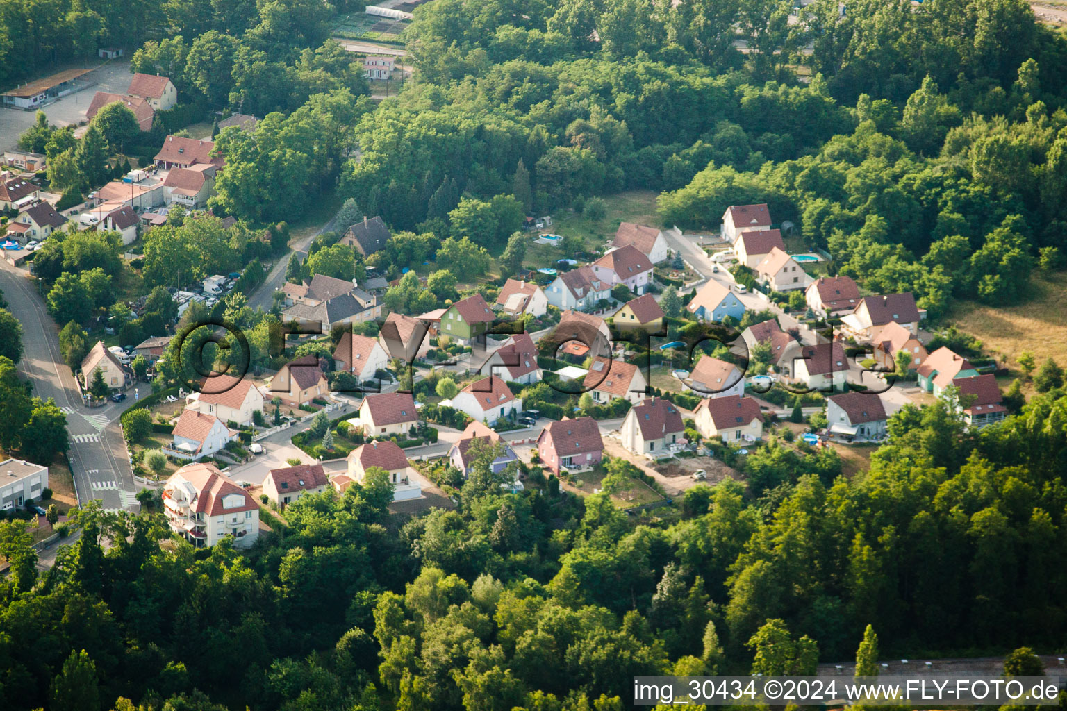 Bischwiller dans le département Bas Rhin, France d'en haut