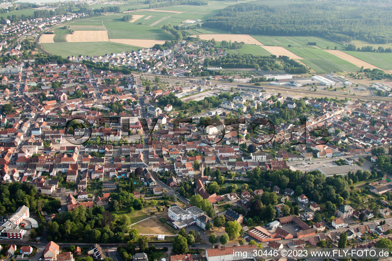 Photographie aérienne de Du nord à Bischwiller dans le département Bas Rhin, France