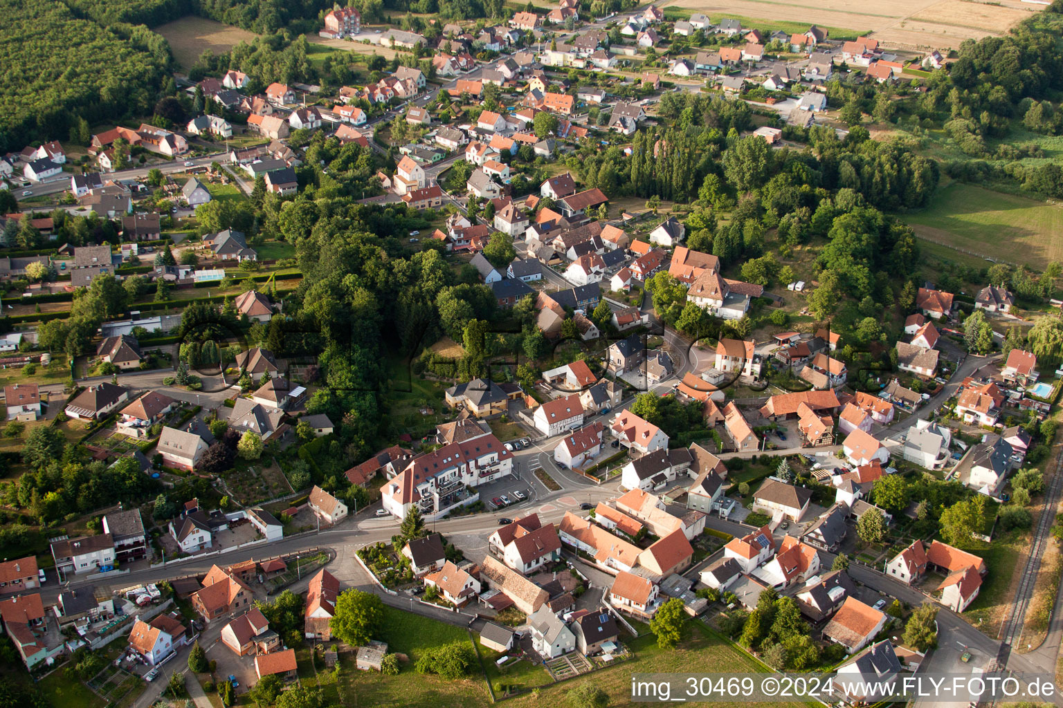 Schirrhoffen dans le département Bas Rhin, France depuis l'avion