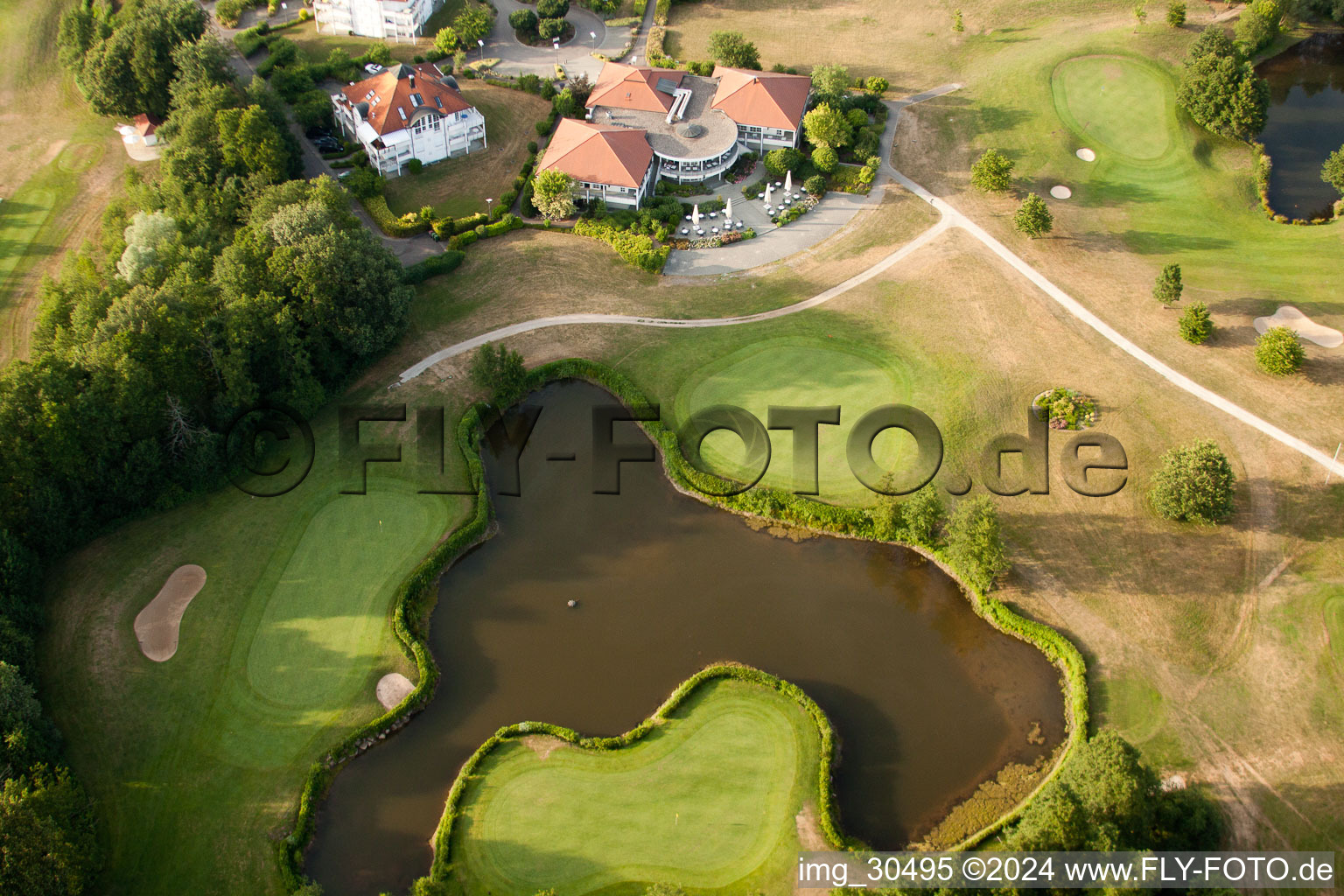 Club de golf Soufflenheim Baden-Baden à Soufflenheim dans le département Bas Rhin, France depuis l'avion