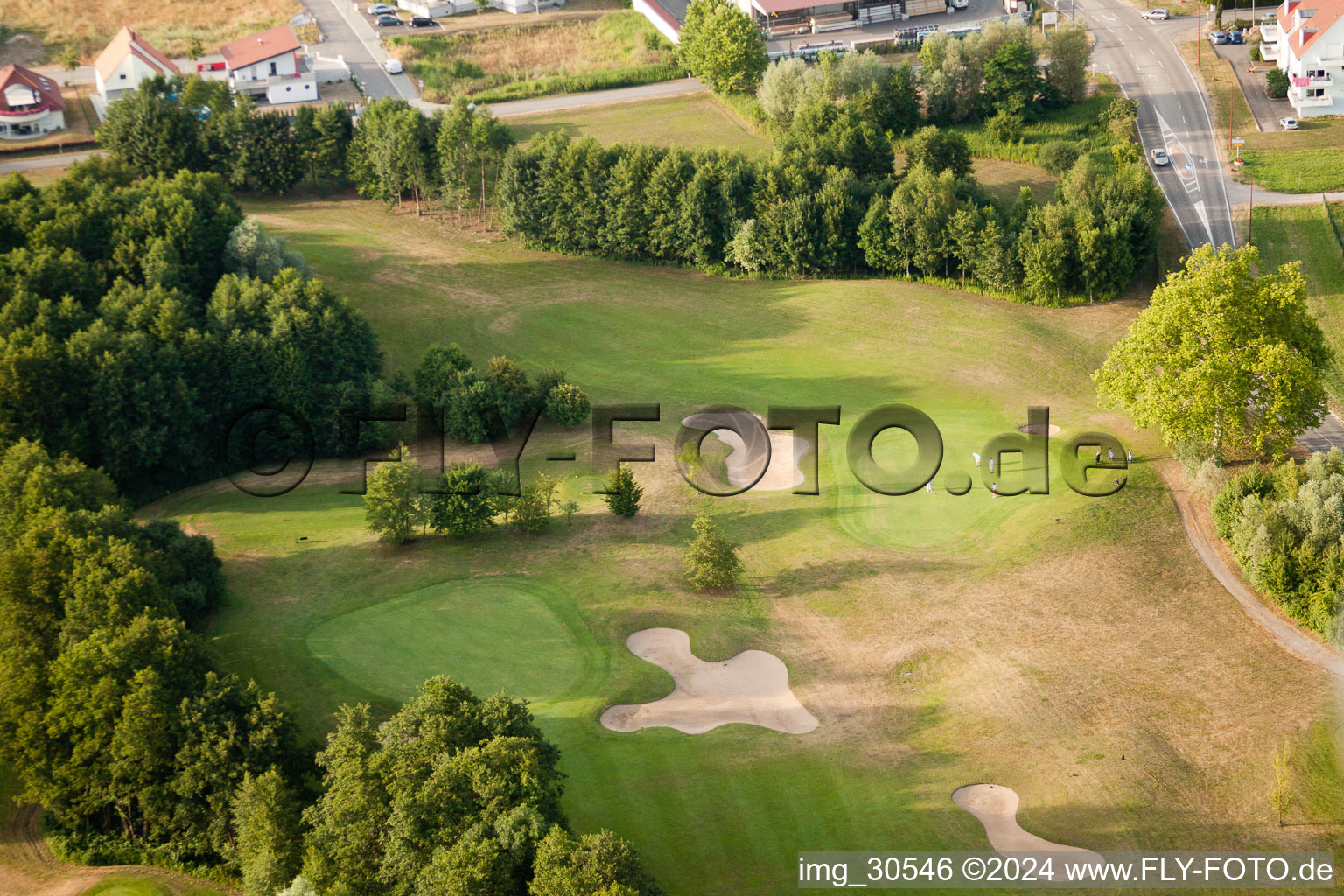 Vue d'oiseau de Club de golf Soufflenheim Baden-Baden à Soufflenheim dans le département Bas Rhin, France