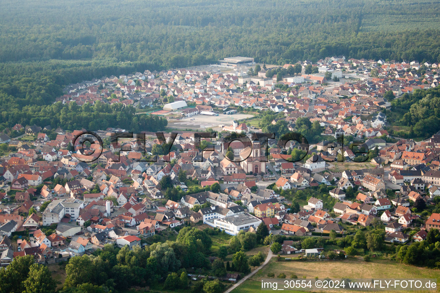 Soufflenheim dans le département Bas Rhin, France hors des airs