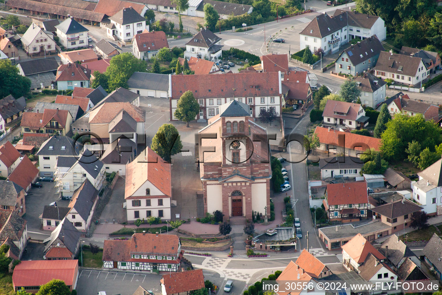 Soufflenheim dans le département Bas Rhin, France depuis l'avion