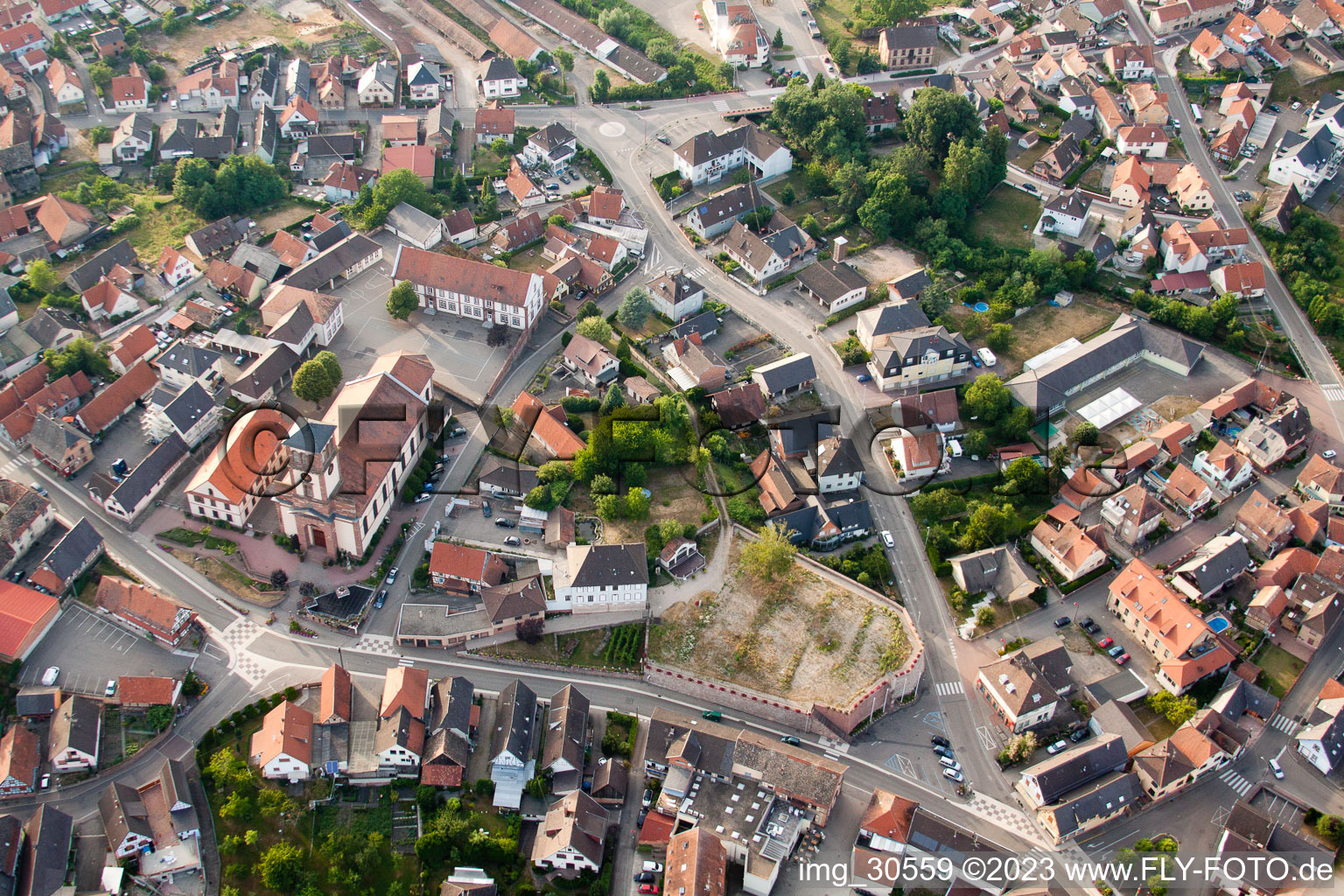 Enregistrement par drone de Soufflenheim dans le département Bas Rhin, France