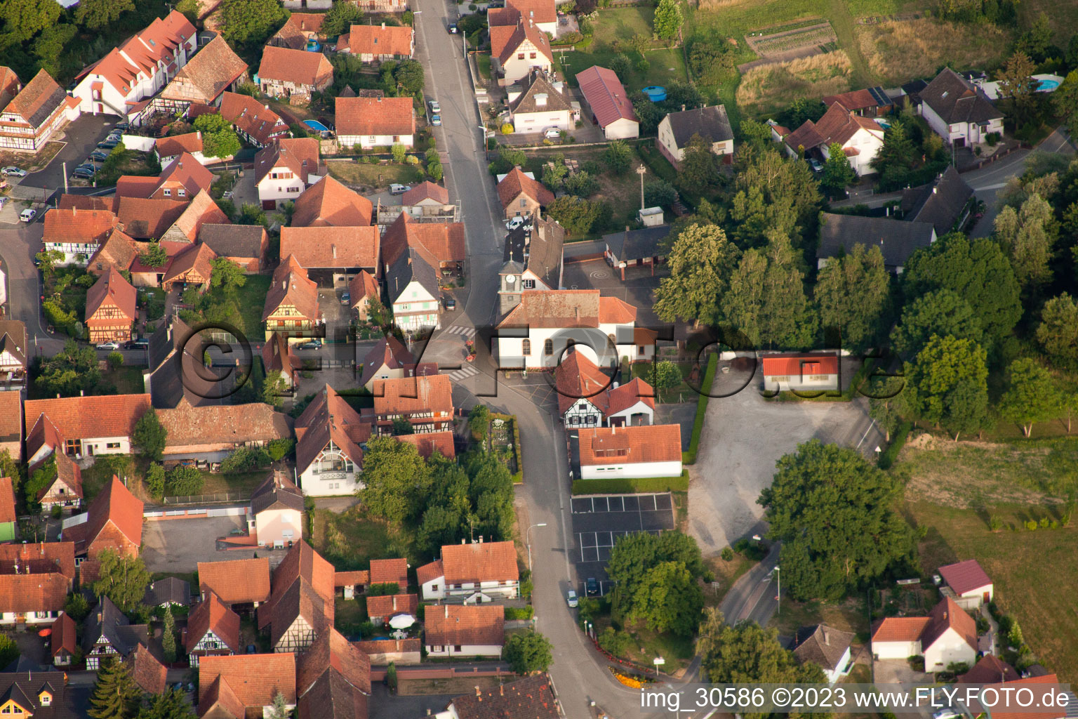 Enregistrement par drone de Forstfeld dans le département Bas Rhin, France