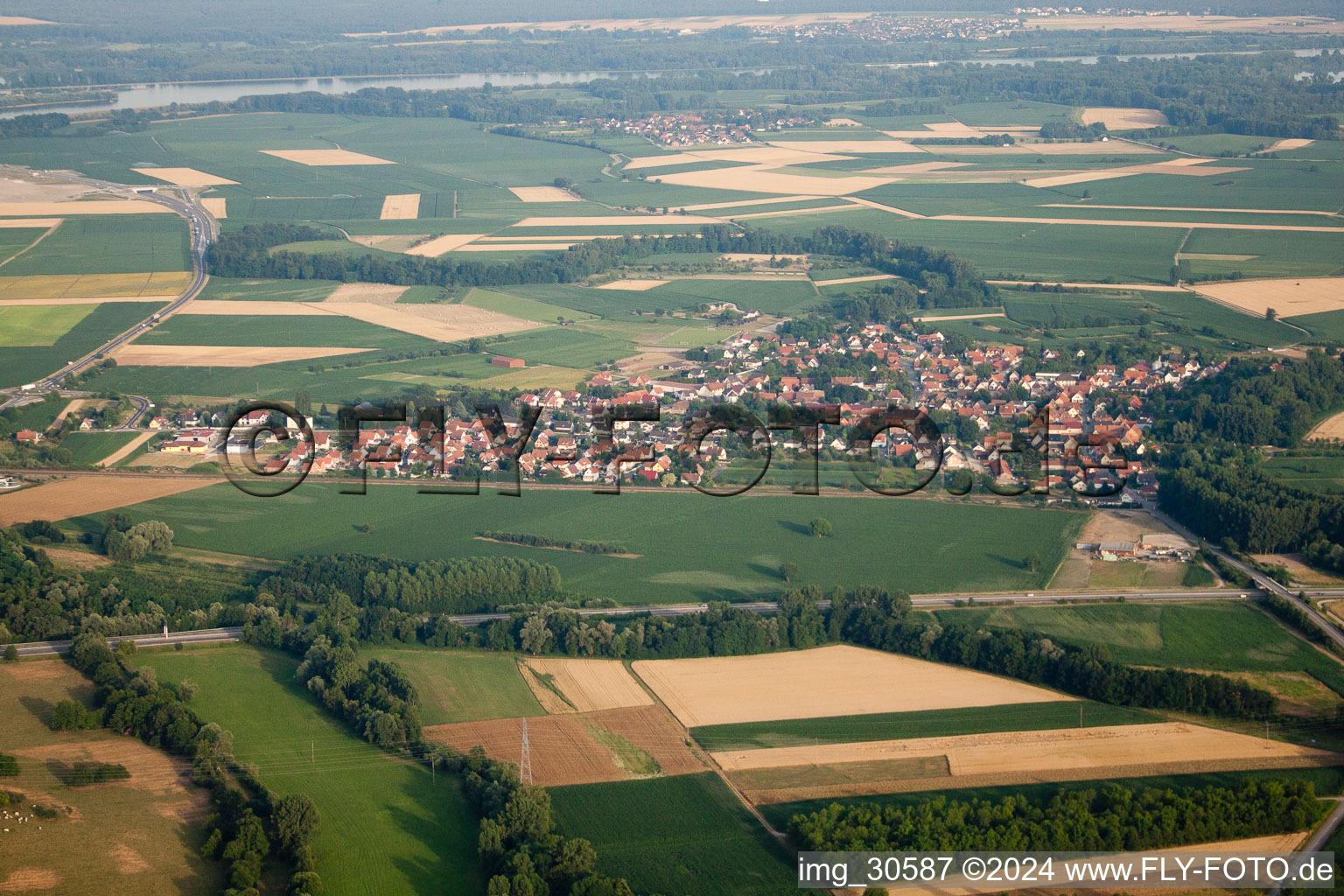 Roppenheim dans le département Bas Rhin, France hors des airs