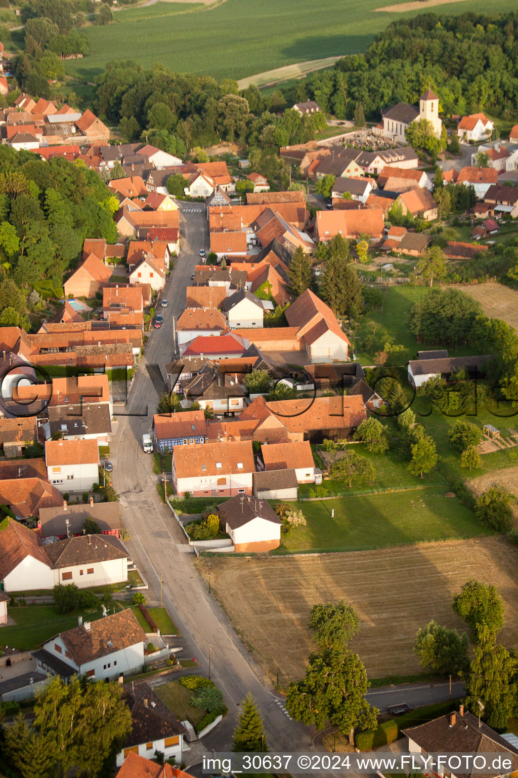 Neewiller-près-Lauterbourg dans le département Bas Rhin, France hors des airs