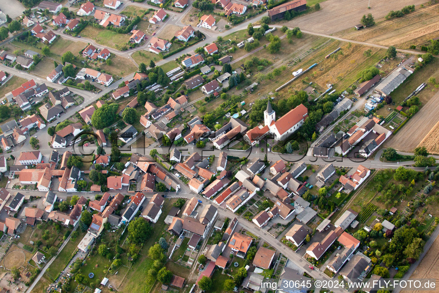 Scheibenhardt à Scheibenhard dans le département Bas Rhin, France d'en haut