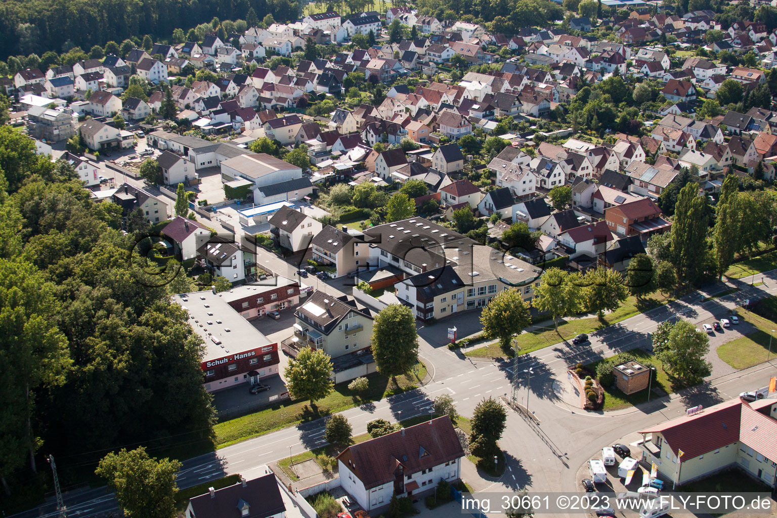 Photographie aérienne de Elsässerstr à Kandel dans le département Rhénanie-Palatinat, Allemagne