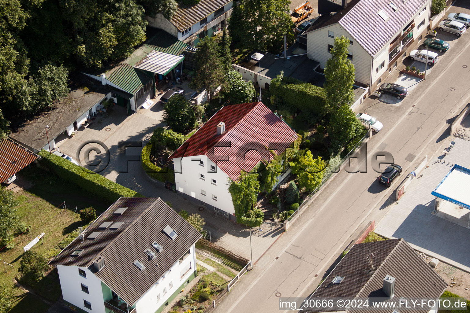 Elsässerstr à Kandel dans le département Rhénanie-Palatinat, Allemagne d'en haut