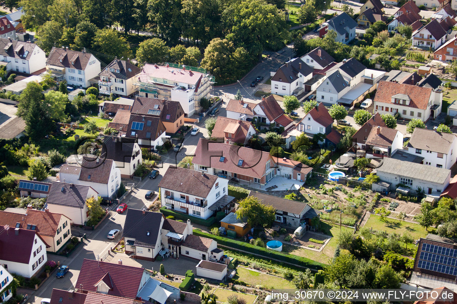 Photographie aérienne de Waldstr. à Kandel dans le département Rhénanie-Palatinat, Allemagne