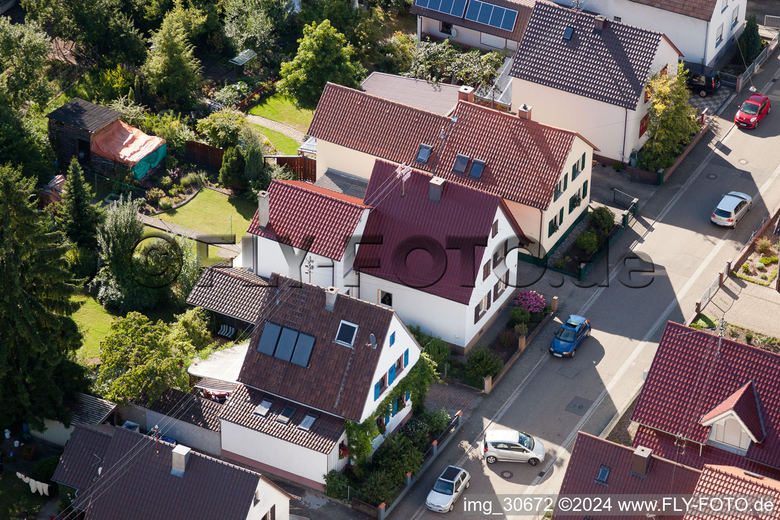 Waldstr. à Kandel dans le département Rhénanie-Palatinat, Allemagne d'en haut