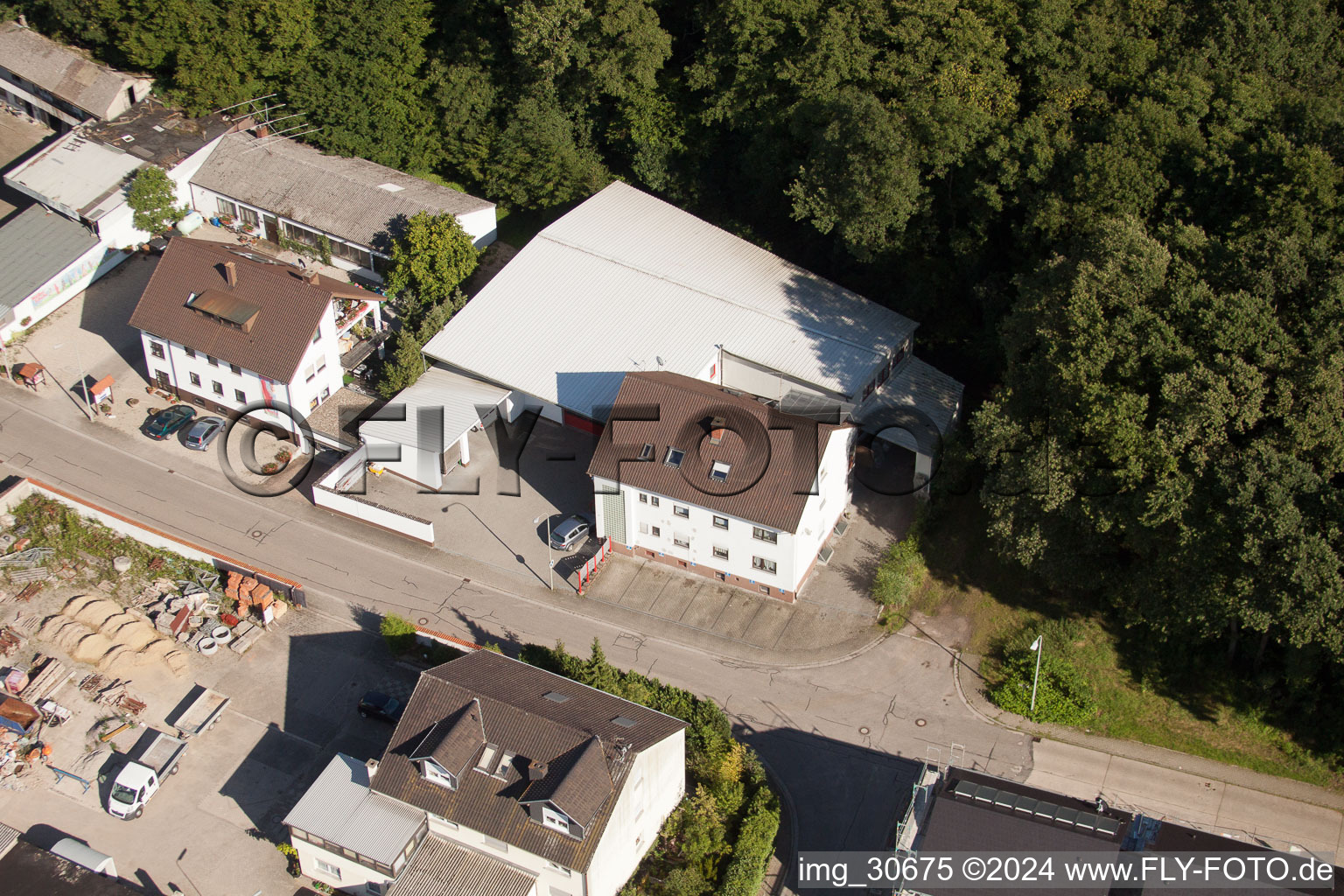 Vue aérienne de Elsässerstrasse Frey machines spéciales à Kandel dans le département Rhénanie-Palatinat, Allemagne