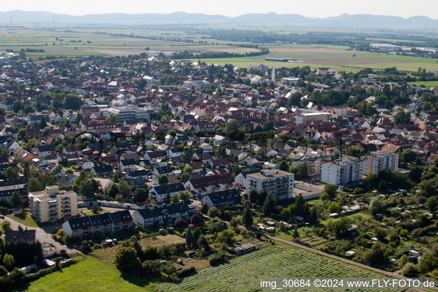 Du sud-est à Kandel dans le département Rhénanie-Palatinat, Allemagne vue du ciel