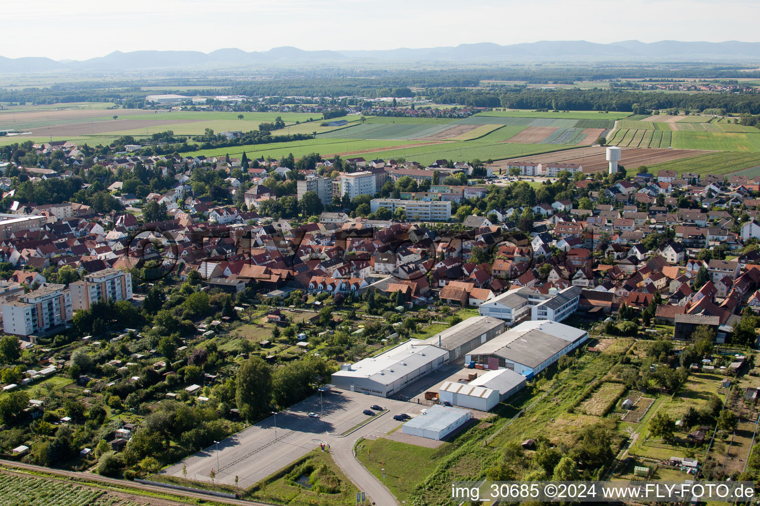 Vue aérienne de DBK à Kandel dans le département Rhénanie-Palatinat, Allemagne