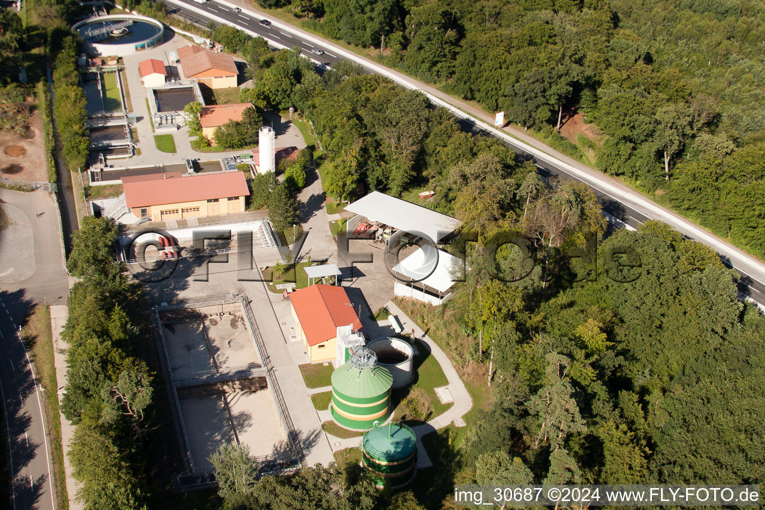 Vue aérienne de Station d'épuration à Kandel dans le département Rhénanie-Palatinat, Allemagne