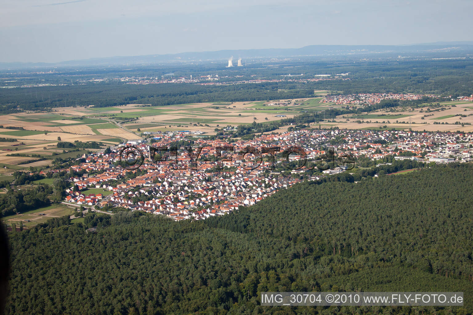 Rülzheim dans le département Rhénanie-Palatinat, Allemagne vue du ciel