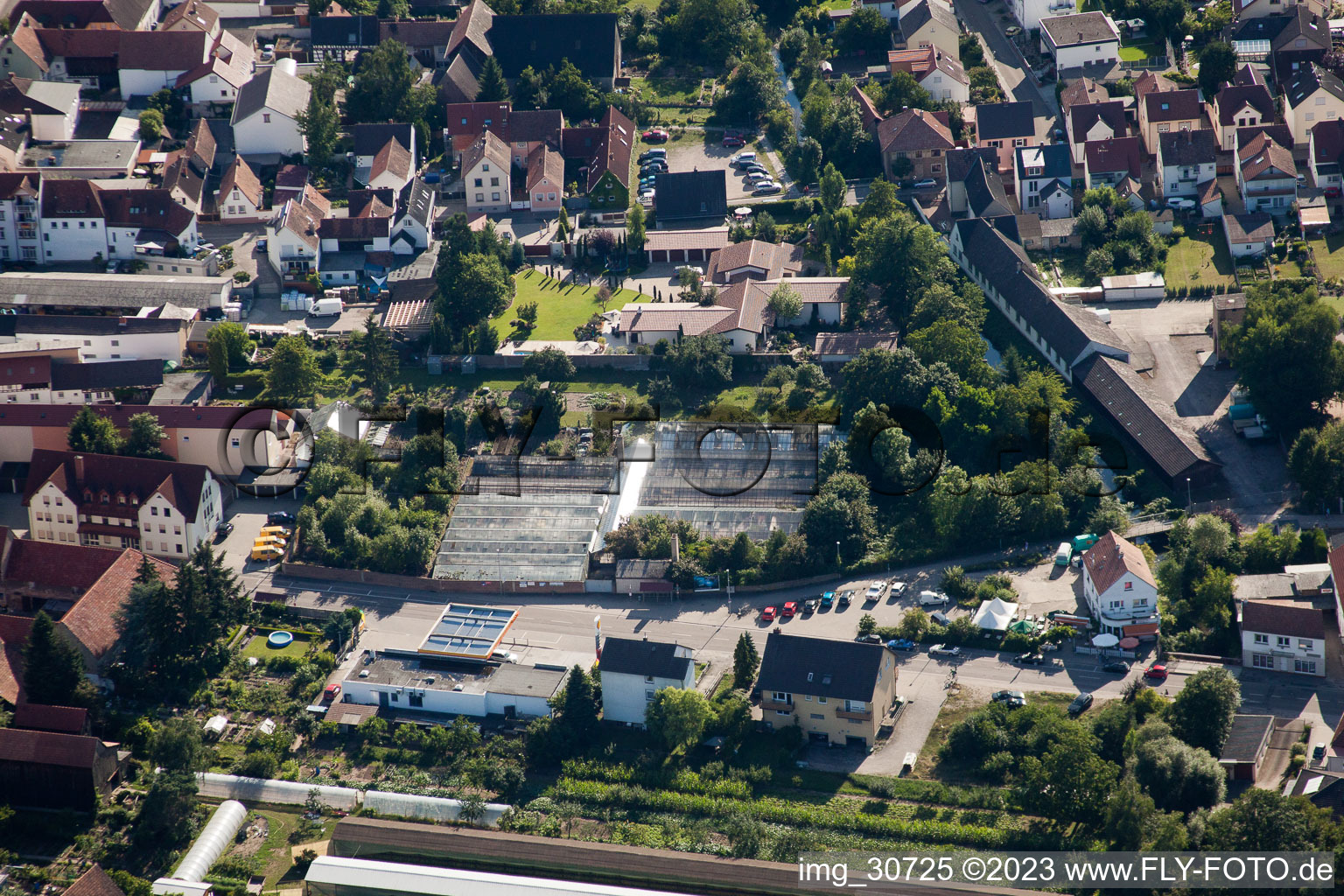 Enregistrement par drone de Rülzheim dans le département Rhénanie-Palatinat, Allemagne