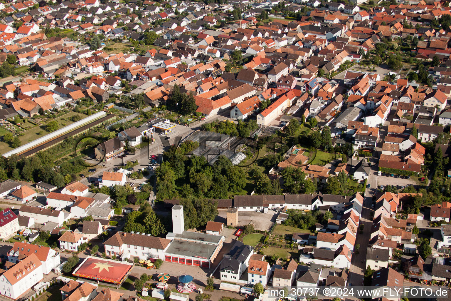 Rülzheim dans le département Rhénanie-Palatinat, Allemagne d'en haut