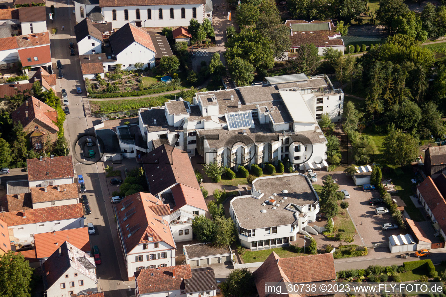 Vue aérienne de Fondation Braun à Rülzheim dans le département Rhénanie-Palatinat, Allemagne