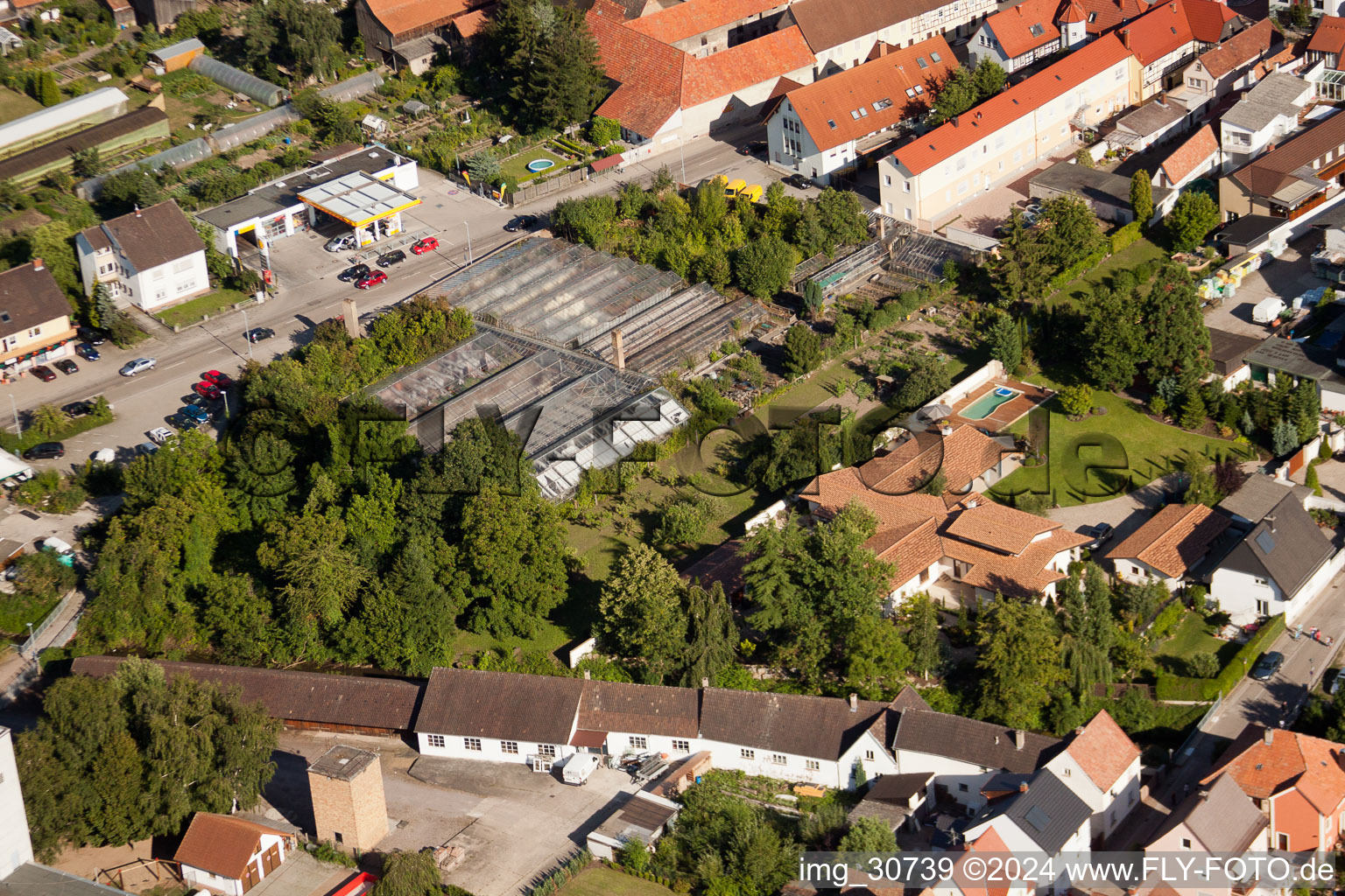 Rülzheim dans le département Rhénanie-Palatinat, Allemagne hors des airs