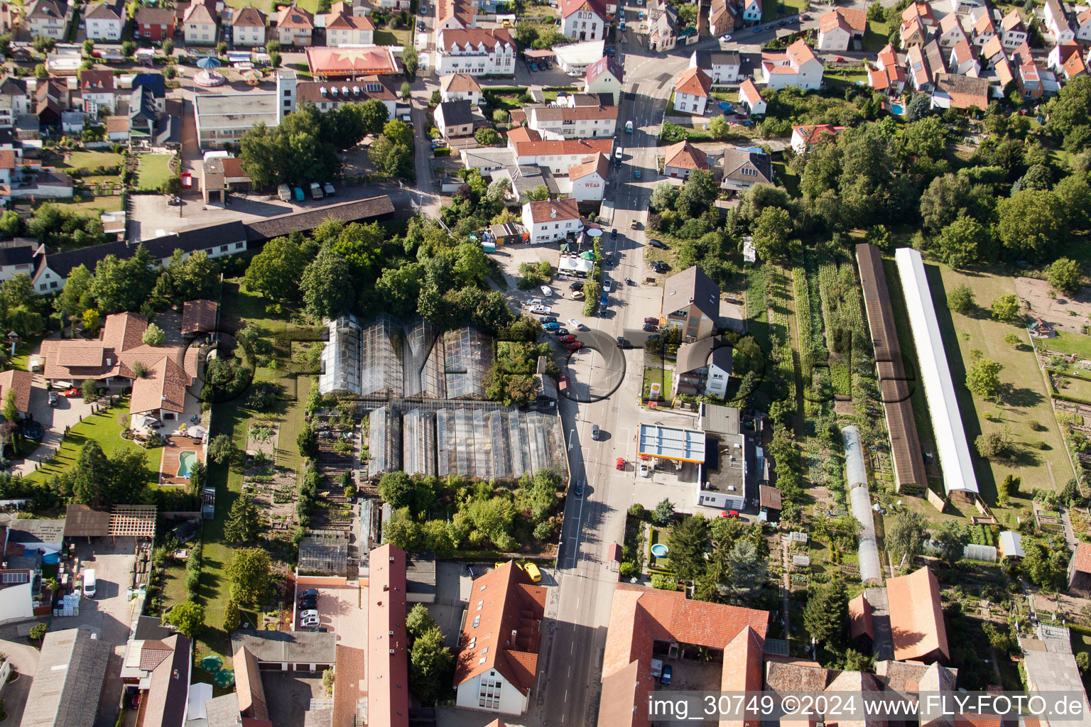 Rülzheim dans le département Rhénanie-Palatinat, Allemagne d'un drone