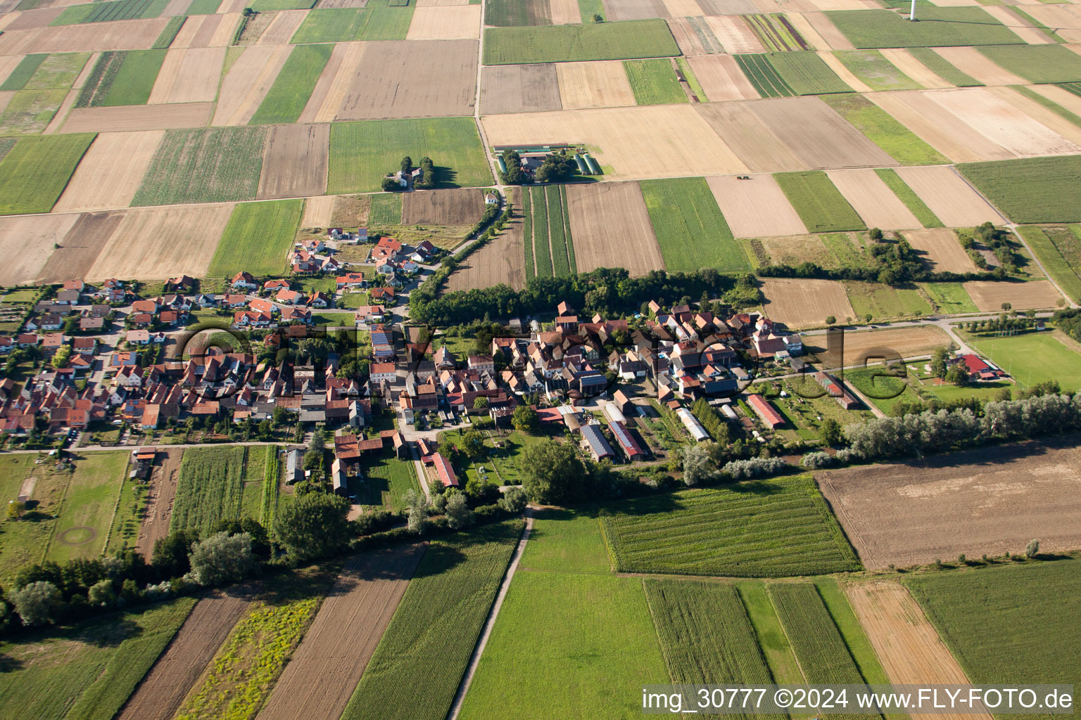 Photographie aérienne de Du sud à Herxheimweyher dans le département Rhénanie-Palatinat, Allemagne