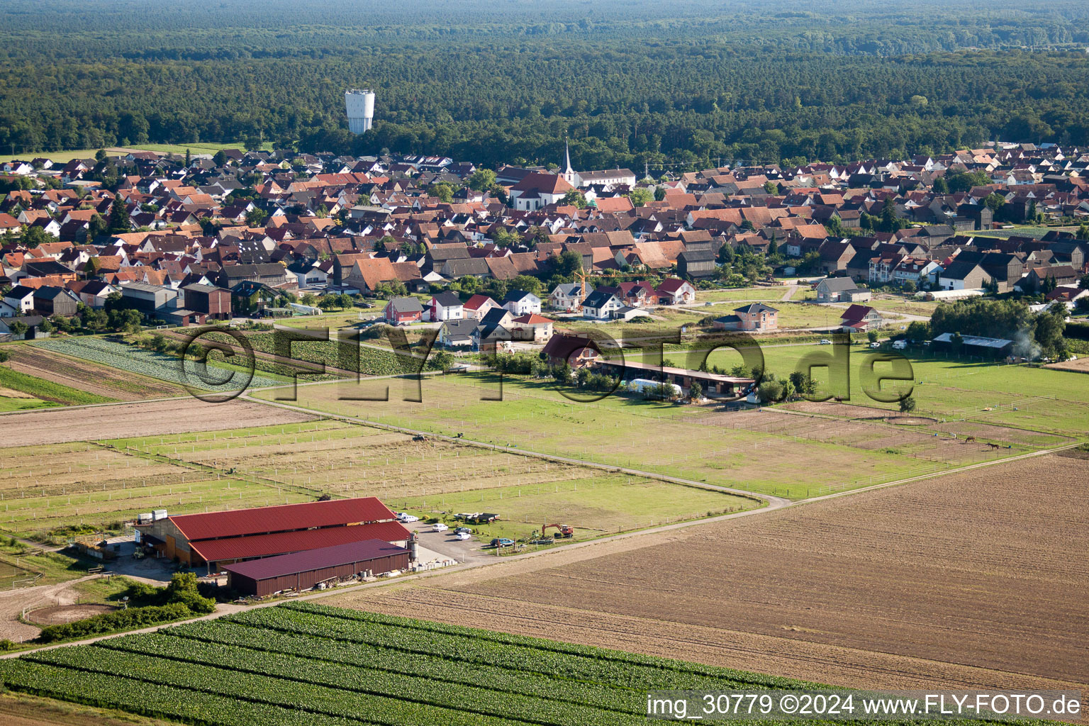 Vue aérienne de Nouvelle zone de développement du nord-est à Hatzenbühl dans le département Rhénanie-Palatinat, Allemagne