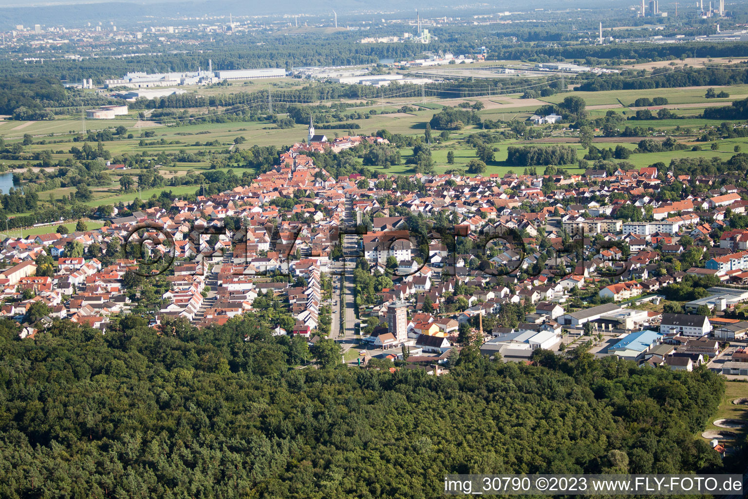 Photographie aérienne de Du nord à Jockgrim dans le département Rhénanie-Palatinat, Allemagne