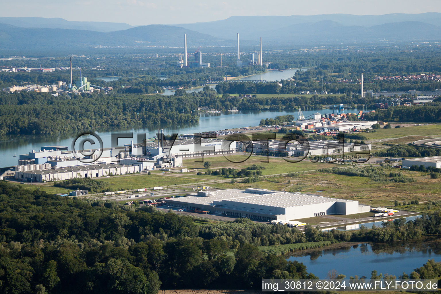 Image drone de Zone industrielle d'Oberwald à Wörth am Rhein dans le département Rhénanie-Palatinat, Allemagne