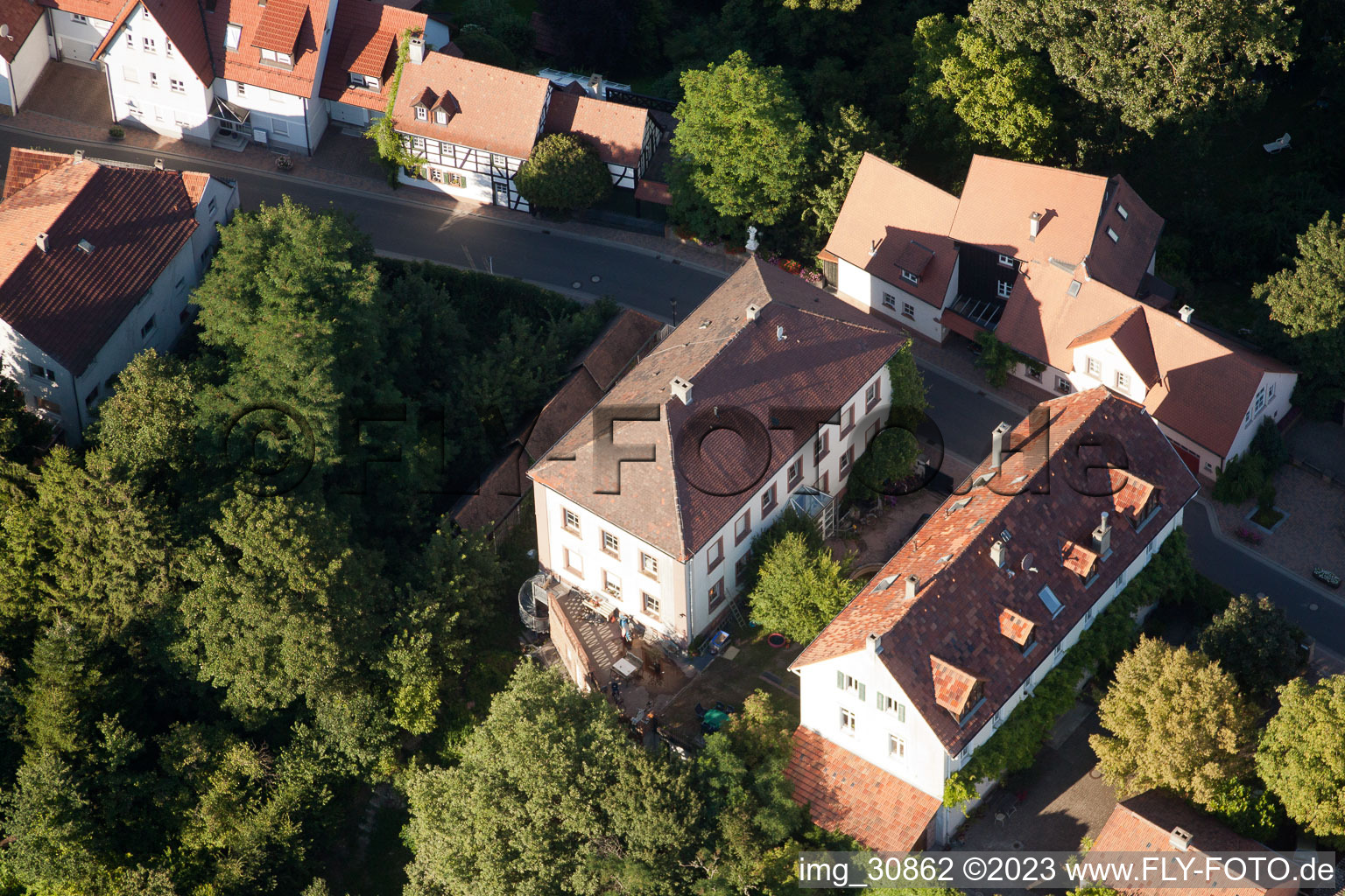 Vue oblique de Ludwigstr. à Jockgrim dans le département Rhénanie-Palatinat, Allemagne