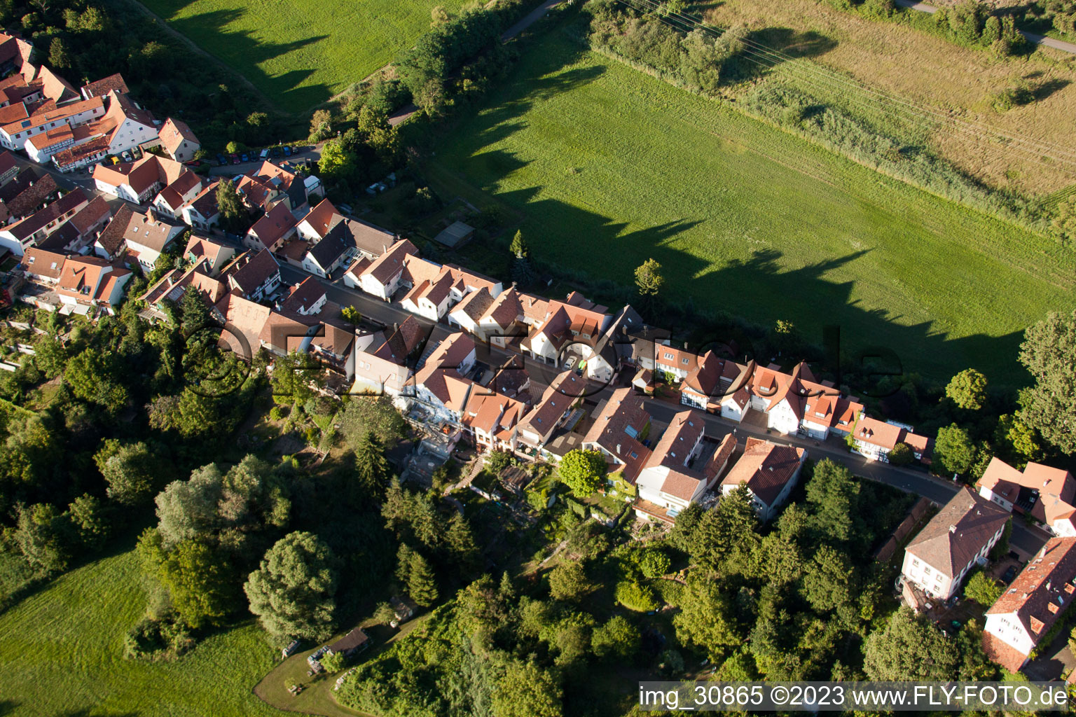 Ludwigstr. à Jockgrim dans le département Rhénanie-Palatinat, Allemagne vue d'en haut